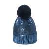 Autumn and Winter Bronzing Wool Hat Colorful Metal Hip-hop Street Hairball Knitted Hat Men and Women