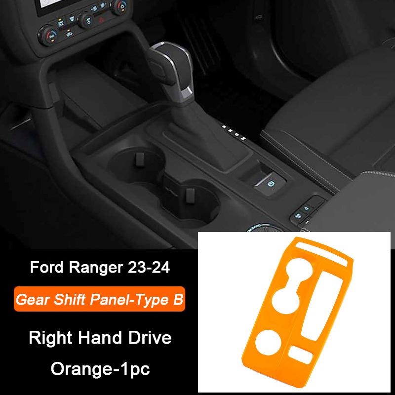 Orange Car Central Gear Shift Panel Rear Air Outlet Frame Door Trim Strip For Ford Ranger Raptor Wildtrak T9   2024 2025