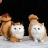 Niedliche Simulations-Katzen-Plüschtiere Weiches Stoff-Kätzchen-Modell Falsche Katze Realistische Tiere für Kinder Mädchen Geburtstags- Valentinstagsgeschenk