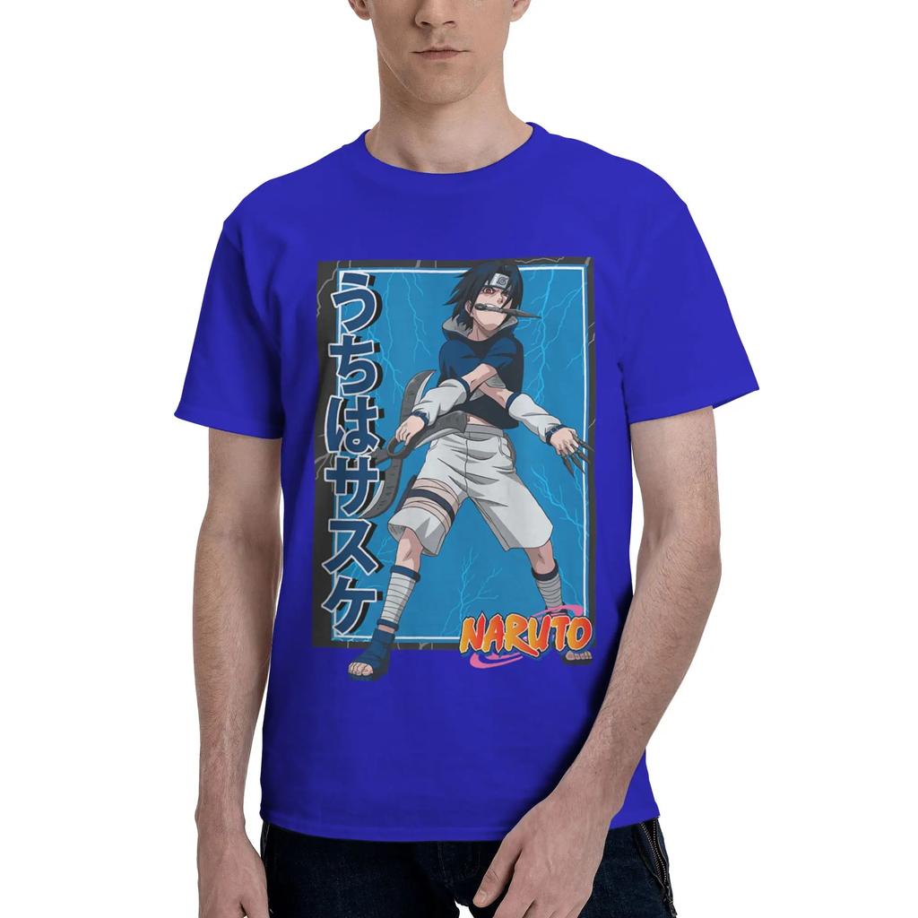 Shippuden Sasuke Uchiha Bladed Weapons Unisexs Clothing TShirt Vintage Tee Shirt Short Sleeve Fugees 100 Cotton