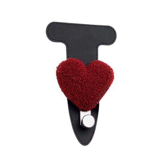 Auto Haken Herz Dekor Kunstleder Schwerlast Auto Haken Hängende Taschen Schlüssel Kleidung Kleinigkeiten Auto Organizer Halter