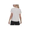 adidas T-shirt de sport à manches courtes en tricot solide et respirant pour femmes, hauts rose blanc HC0575