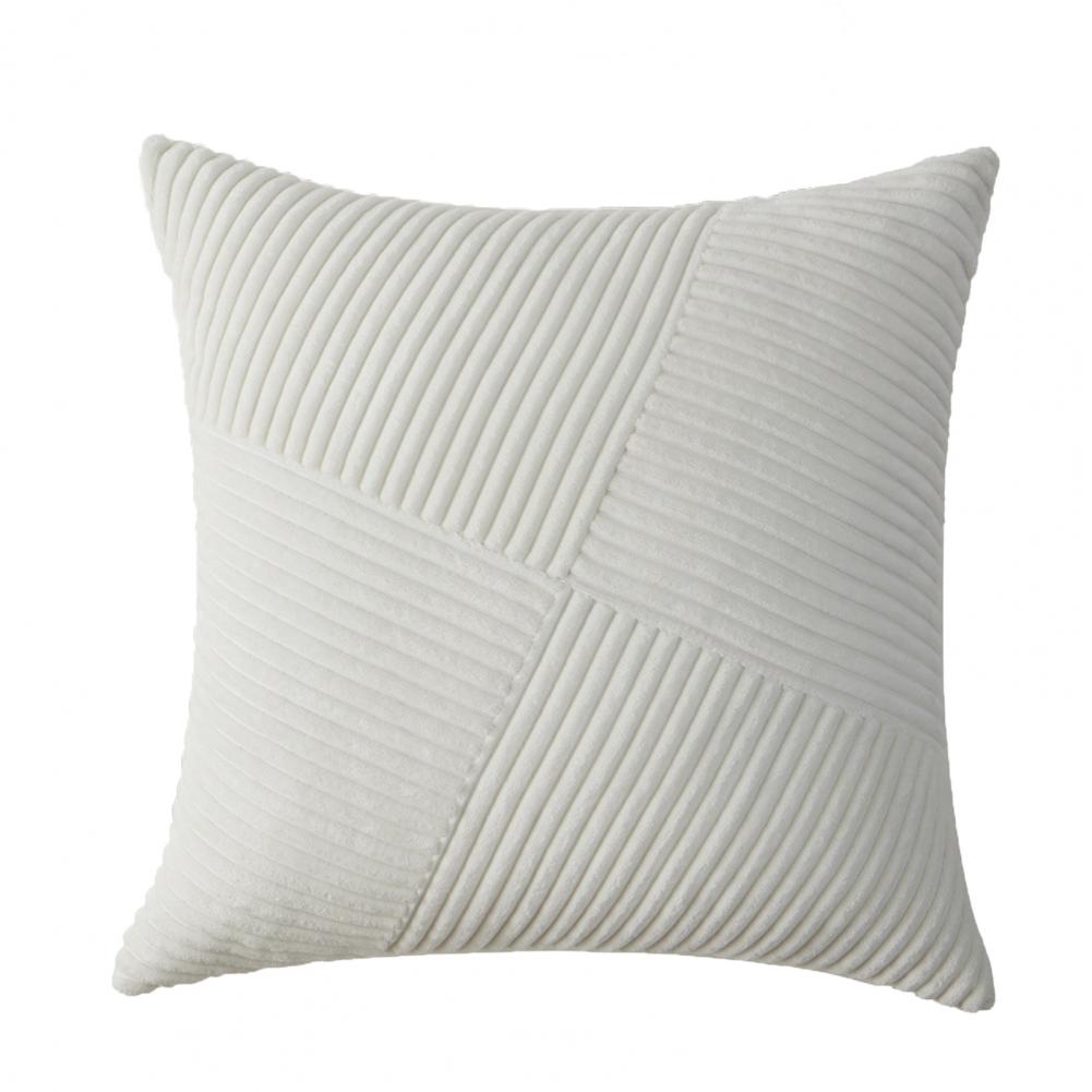 Corduroy Throw Pillow Cover Geometric Pattern Pillowcase Boho Textured Corduroy Patchwork Pillow for Farmhouse Sofa Room