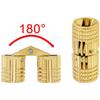 8Pcs 8 Mm Hidden Brass Barrel Hinges, 180 Degree Opening Angle Concealed Furniture Hinges For DIY Jewelry Box Hand Craft