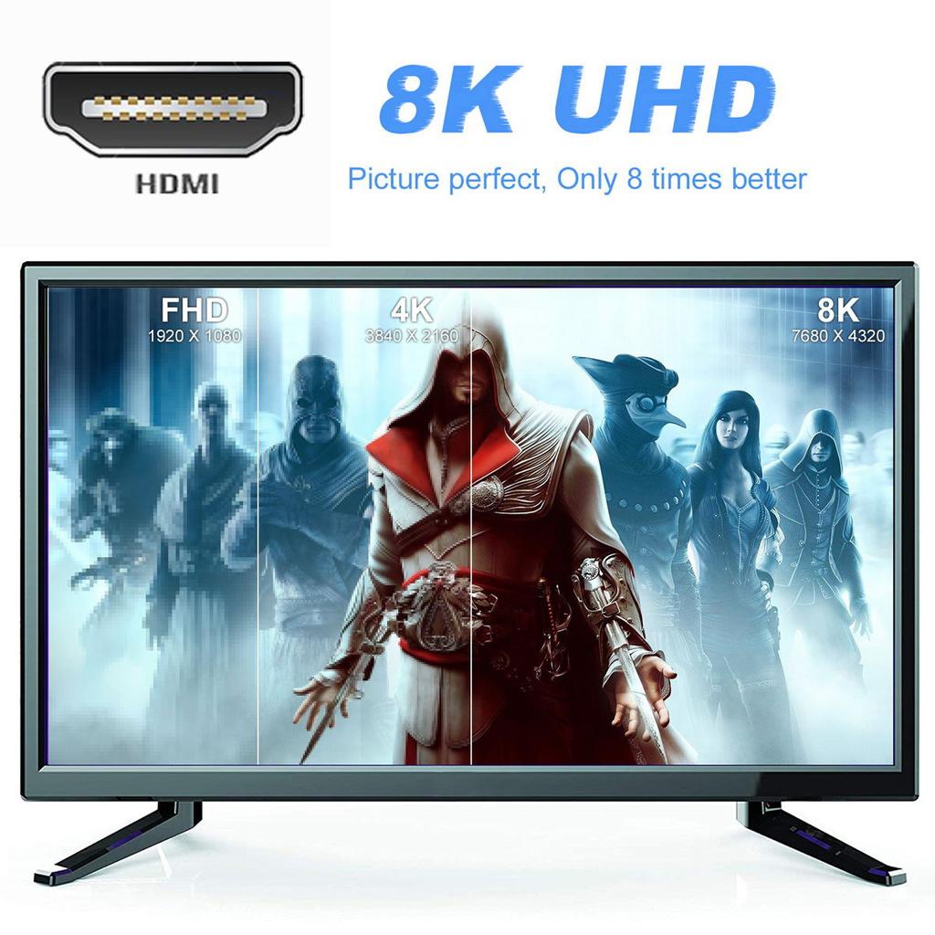 HD-011-A8K06 90-Degree Up Angled HDMI Male to HDMI 2.1 Female Adapter Coupler 8K 60Hz HDTV L-Shaped HD Video Output Extender Convertor