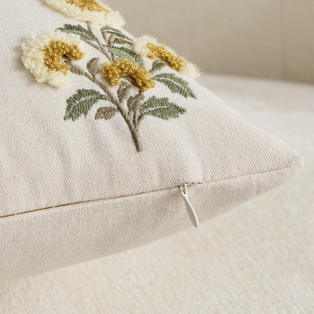 Retro Flowers Cushion Covers Embroidered Decorative Pillowcase Throw Pillow Covers Holiday Party