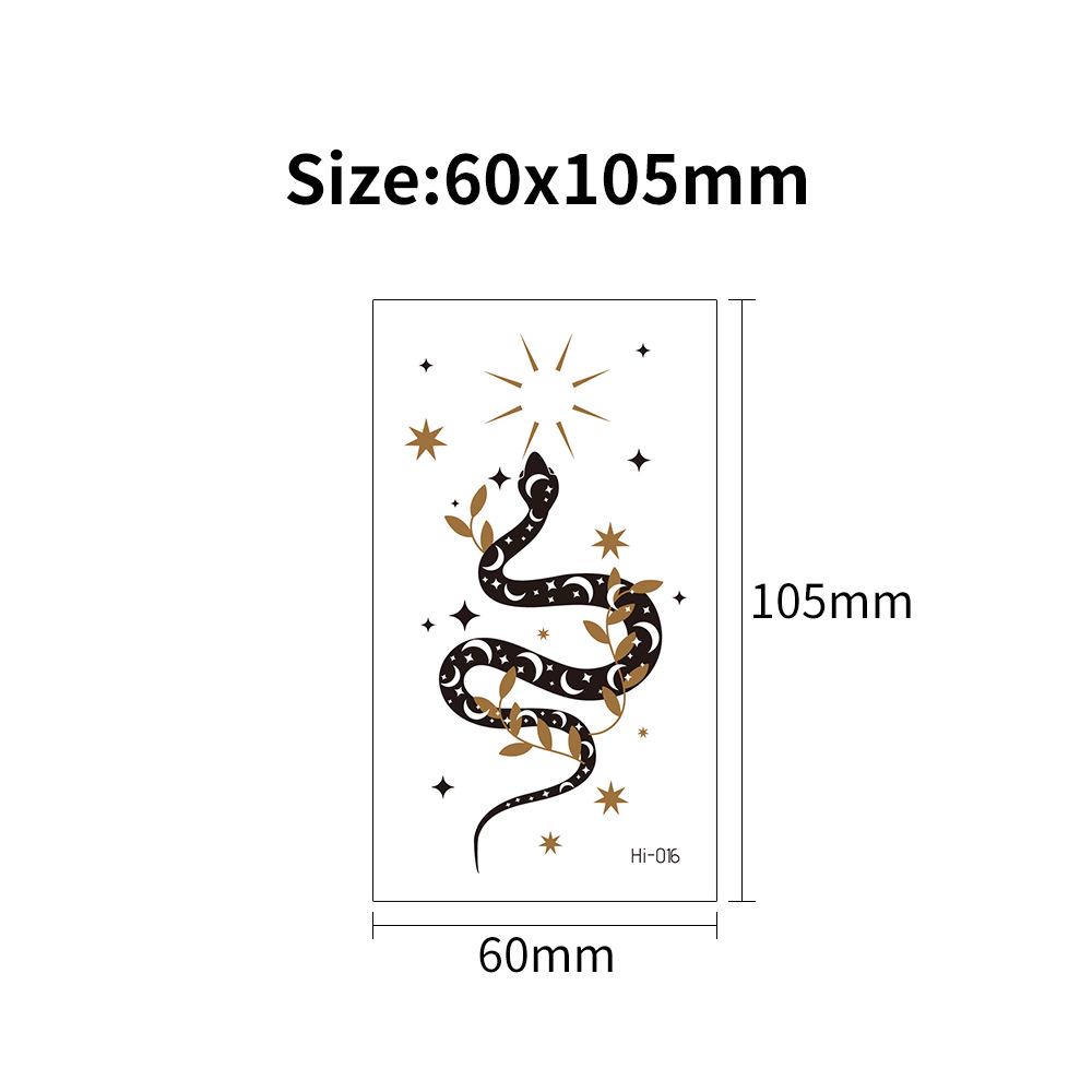 Waterproof Blue Luminous Tattoo Stickers: Snake & Butterfly Designs for Festivals