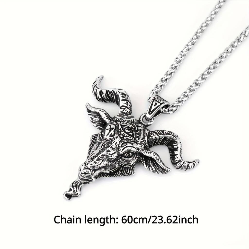 Collana Uomo Donna Testa Di Toro Argento 925 | Ciondolo Toro Con Turchese | Gioiello Western YAFEINI
