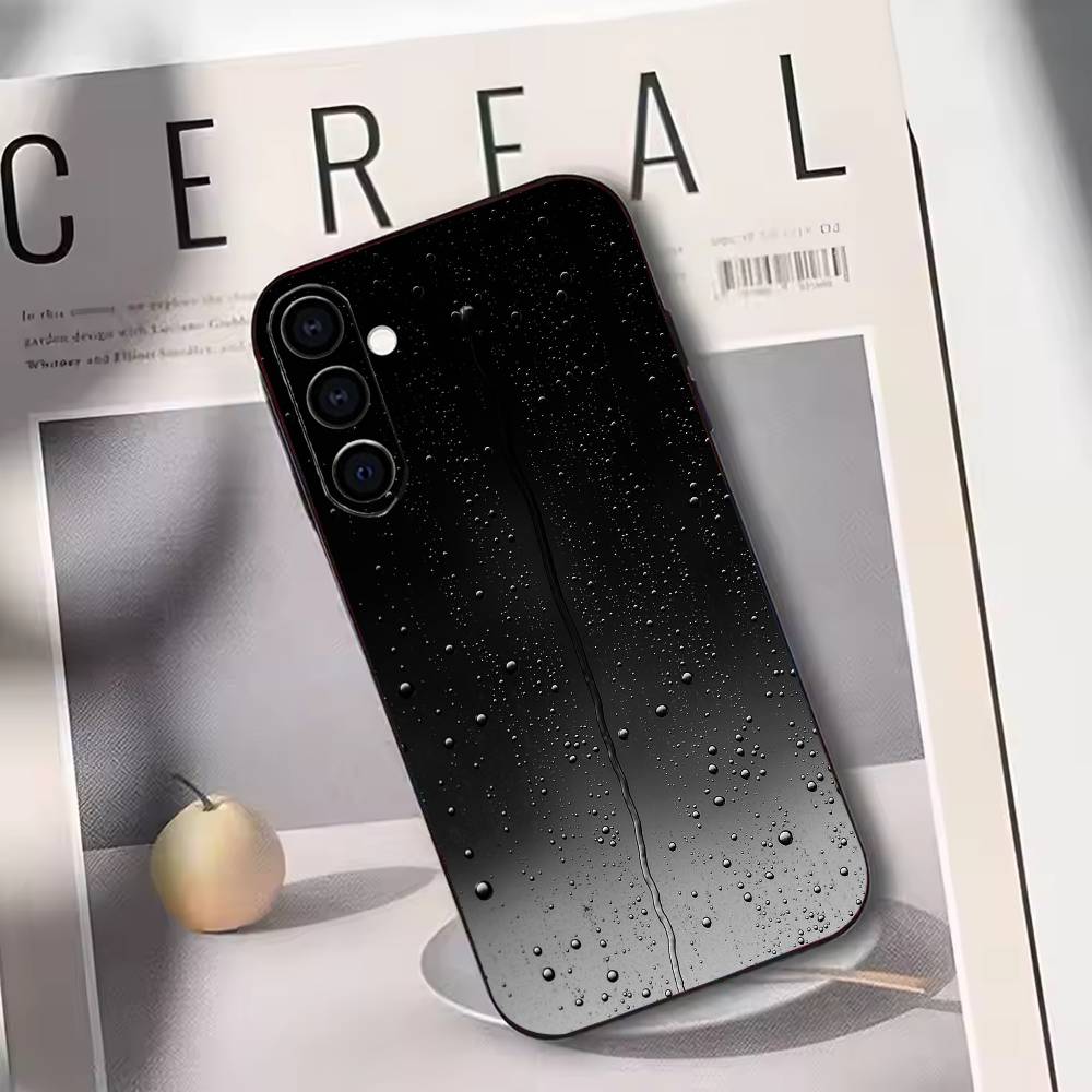 

Minimalist Raindrop Abstract Phone Case Black Silicone Soft For Samsung Galaxy A73,A72,A71,A70,A53,A52,A51 Samsung a21