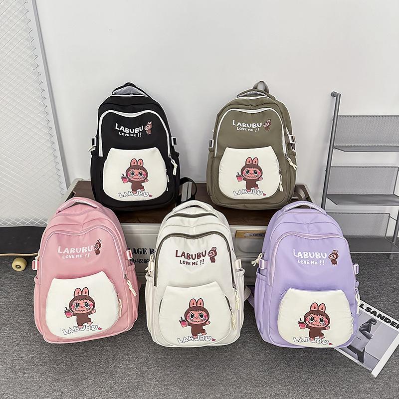 Labu Cartoon Printed Children's Backpack Large Capacity Backpack Casual Versatile High Beauty Elementary School Student Backpack KTY