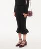 FANYOUNG Frill Capri Pants Black
