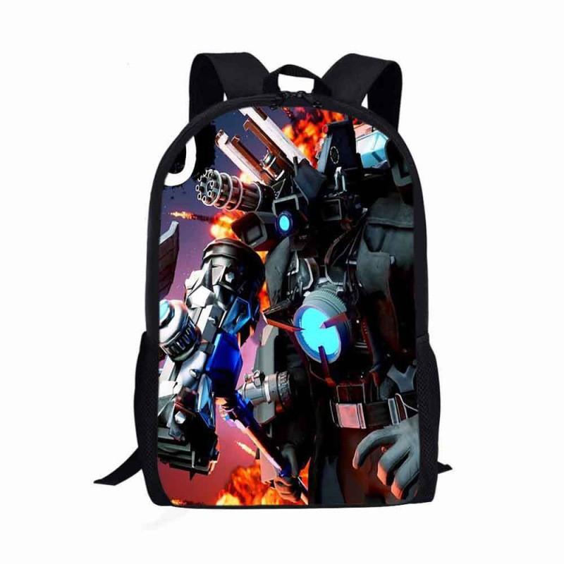 Lightweight Kids School Backpack Boys Girls Anti-Strain Ergonomic Design Cartoon Print Oxford Fabric Bag Elementary