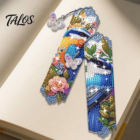 Halloween Party Favors And Crafts Faux Diamond Art Bookmark Kit, Book Marker DIY Handmade Materials Animal Bird Page Crafting Kit for Adults,