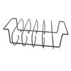 Rib Rack Iron Roasting Stand for Smoking and Grilling Holds Up To 4 Ribs for Outdoor BBQ