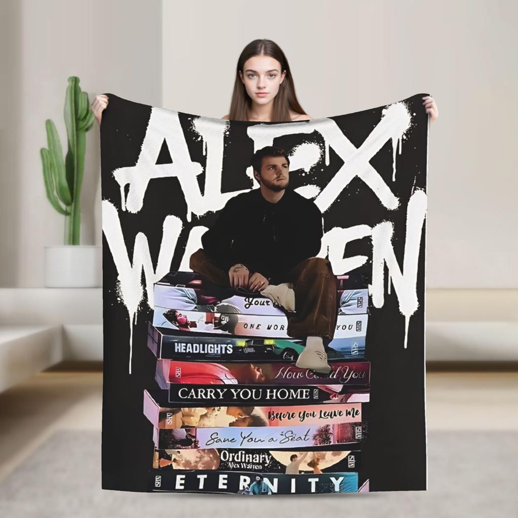 Alex Warren Rapper Blanket  Decorative Flannel Bedding Throws For Home Decor Warm Soft Custom DIY Quality Bedspread