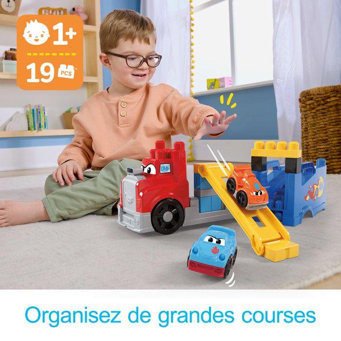 MEGA BLOKS - Camion Course et Construction - Coffret avec 19 pieces - MEGA Bloks - JFR29