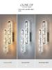 Nordic Luxury LED Crystal Wall Light Modern Living Room Bedroom Sofa TV Backdrop 3 Color Dimmaing 110V 220V Wall Lamp Sconce