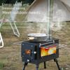 Outdoor Camping Stainless Steel Folding Wood Stove - Tent Heating, Lighting, Picnic - Cross-border Tourism