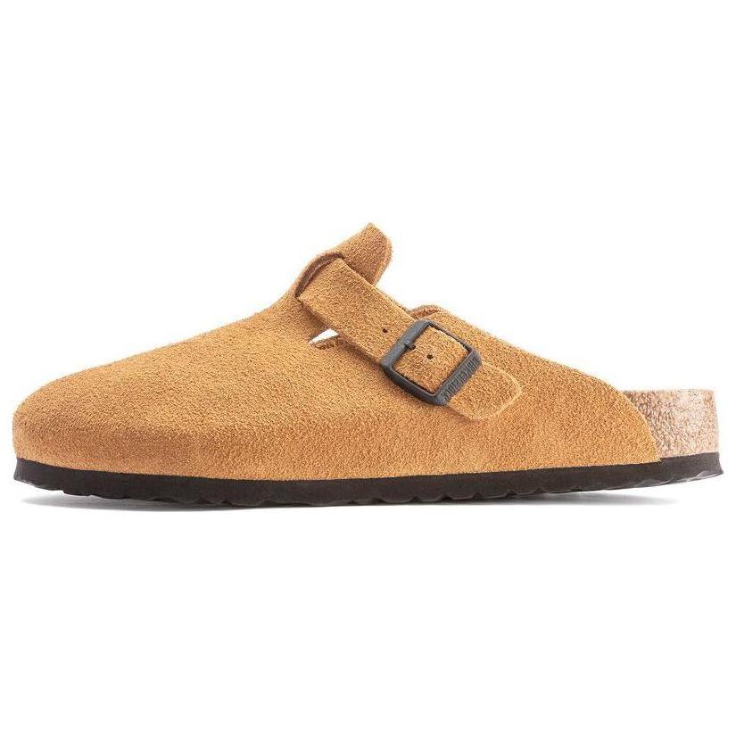 Birkenstock Boston Suede Cork Brown Pattern Footbed 1023465 42