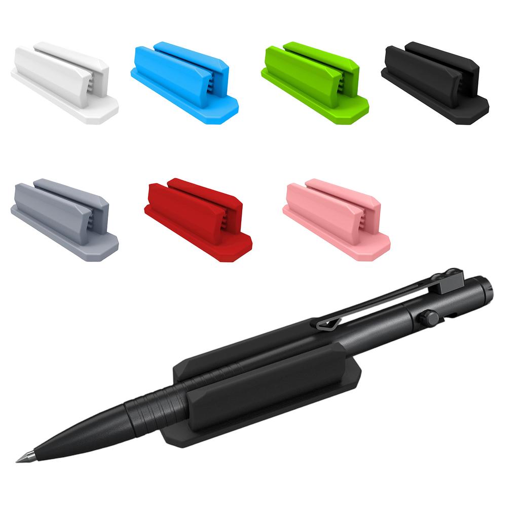 Multipurpose Silicone Pen Clip Holder Wall Mounted Adhesive Pencil Holder for Busy Office Workers Students Daily Writing