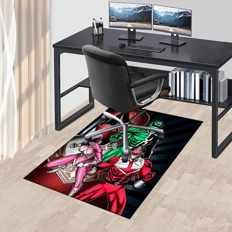 

1pc Power Rangers Red Ranger Anime Cartoon Design Office Chair Mat Non-Slip Carpet for Home Decor, Gaming Room, Living Room, Bedroom, Desk Mats, Birth 60cm by 90cm