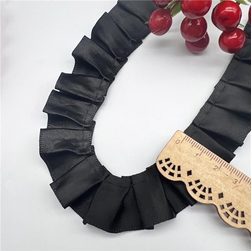 Elegant and Exquisite 4CM Double Folds Transparent Chiffon Lace Clothing Clothing Hem Diy Accessories Multi-color Lace Webbing Crafts Making Ribbons