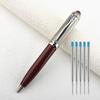 Metal Ballpoint Pen Stainless Steel Gel Pens 0.7mm Blue Ink Student School Stationery Supplies  Silver Writing Pen
