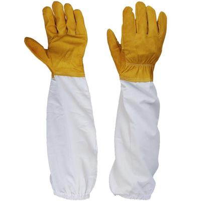 Protective Beekeeping Gloves Goatskin Bee Keeping Suit Vented Long Sleeves Guard