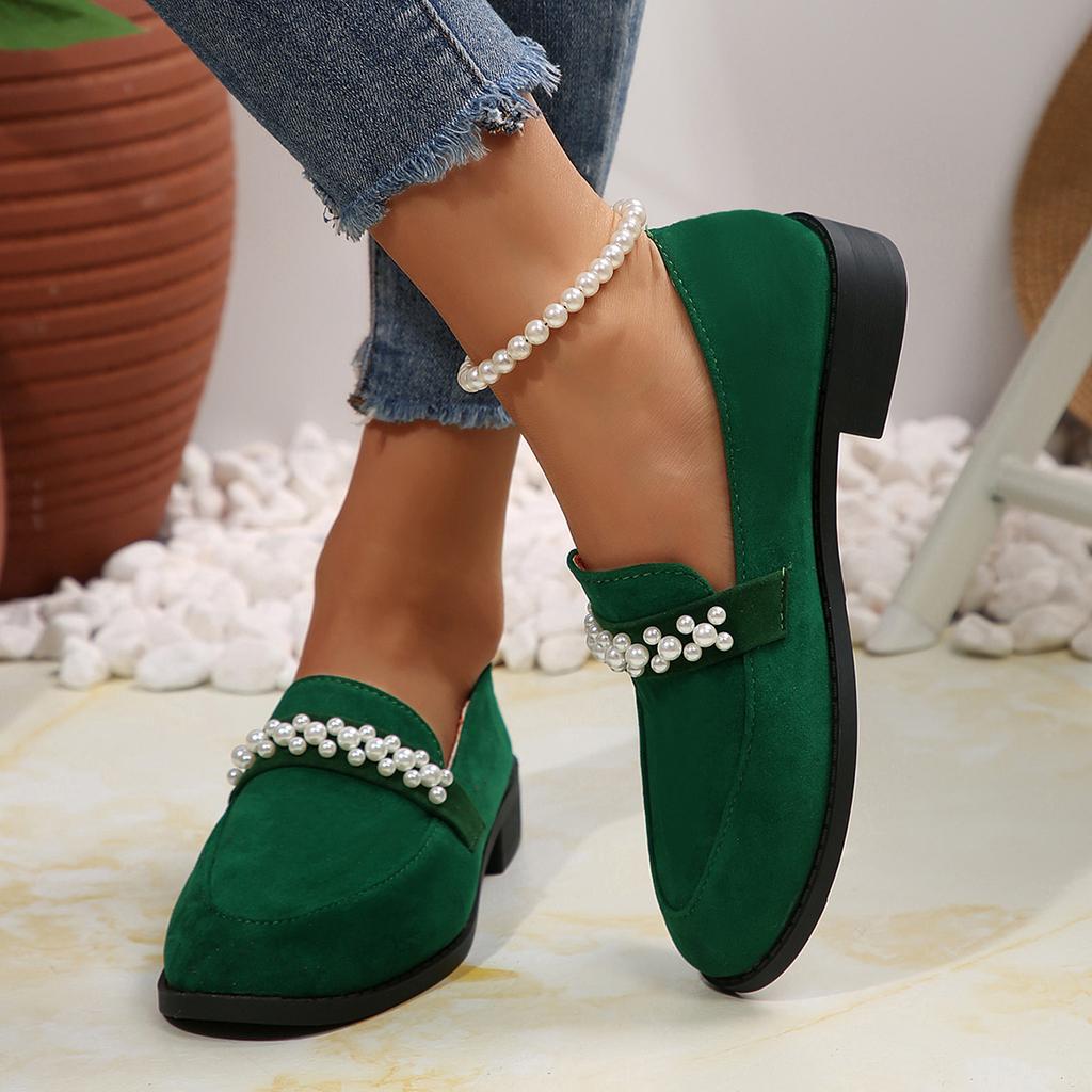 Foreign Trade Large Size Loafers 2025 New Single Shoes Leopard Print British Fashion Single Shoes Temperament Versatile Suede Women's Shoes