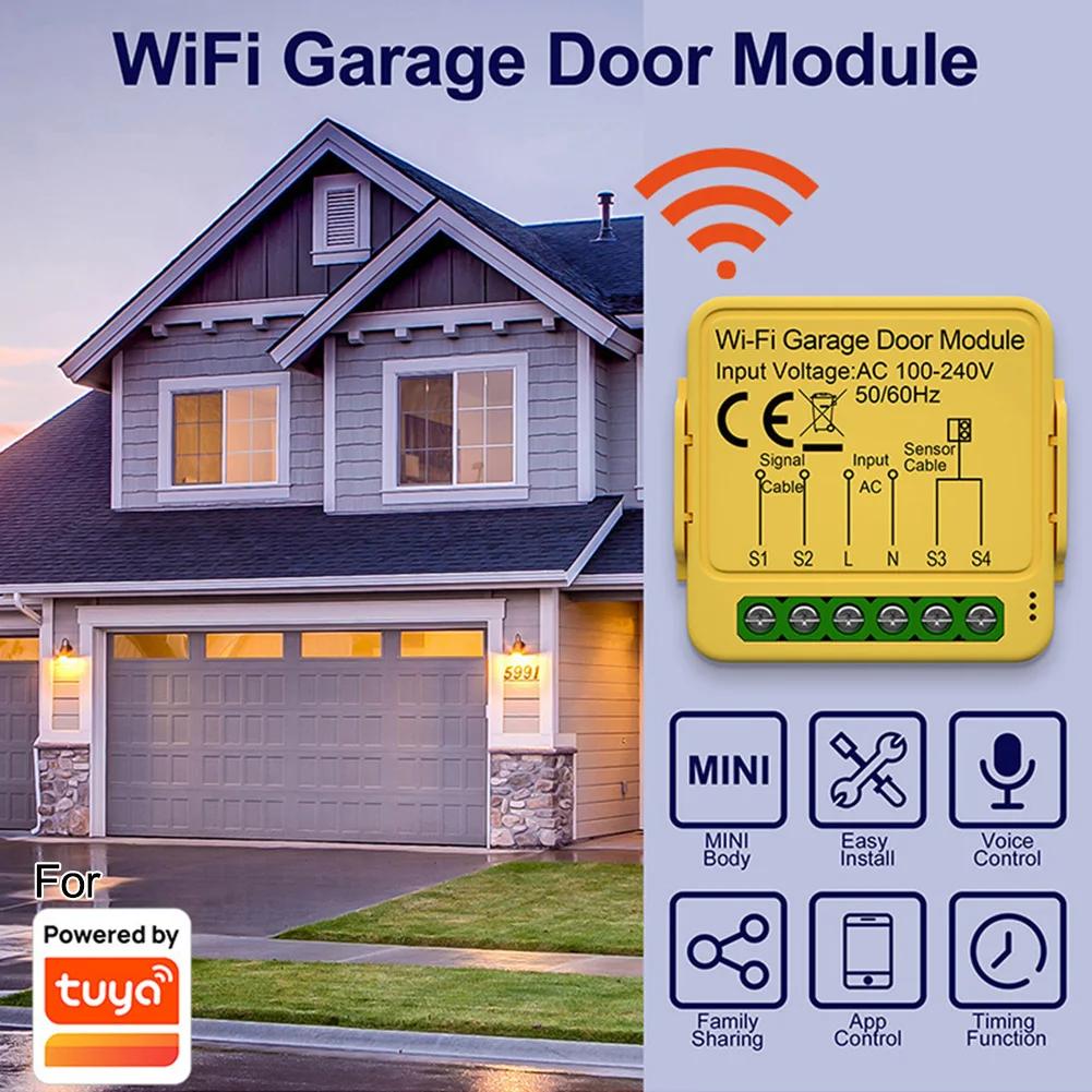1 Set Garage Door Opener For-Tuya Smart Wifi App Intelligent Garage Door Switch Module Wifi Doors Opening Controller Accessories