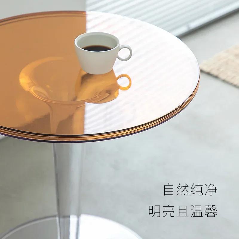 Tavolino Acrilico Trasparente Nordico Creativo Cristallo Acrilico Caffè per Arredamento Soggiorno Piccolo per Comodino