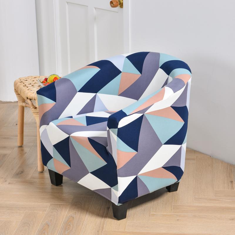 club chair cover armchair slipcover geometric printed small sofa covers protect for pets chair decoration