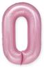 Balon Foliowy Cyfra 0 Zero Róż Pastel 100 Cm