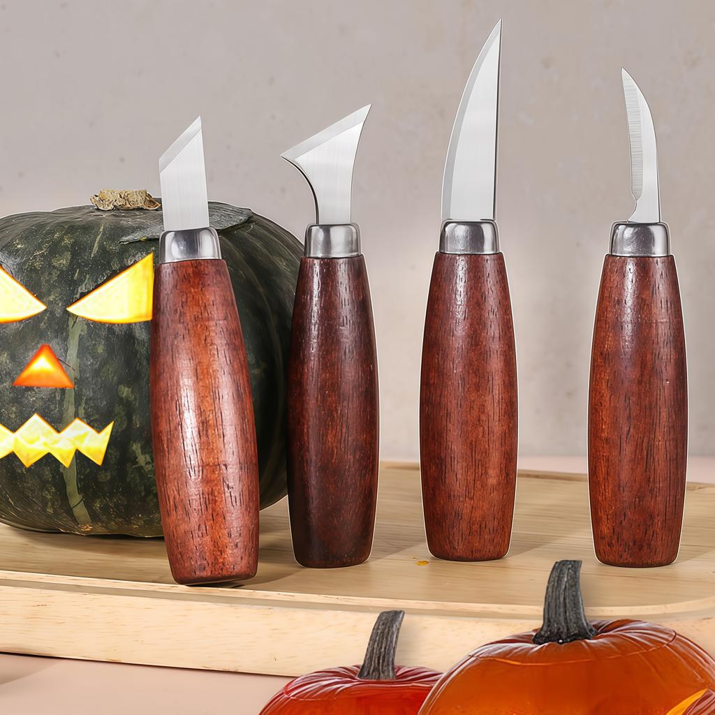 Heavy-Duty Carbon Steel Carving Knife Set, Exquisite And Durable Carving Tools, Woodworking Tool Set