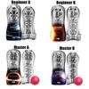 Male Masturbator Cup Soft Pussy Transparent Vagina with Red Ball Sex Toys for Men