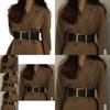 Stylish Black Wide Waist Belt For Women With Elegant Design Perfect For Dresses And Coats