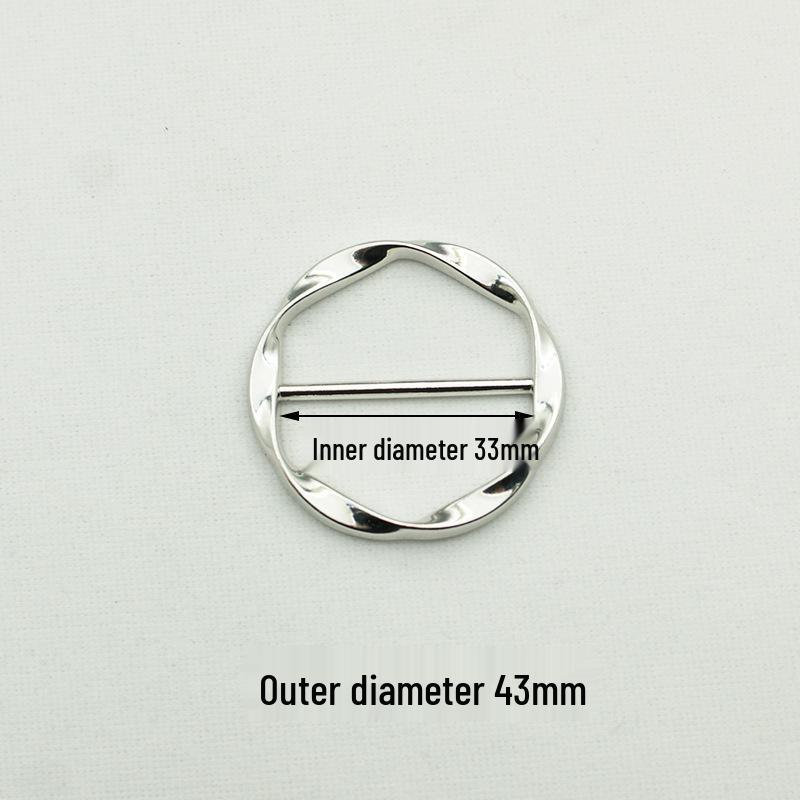 Round Japanese Fashion Knot Buckle for Coat, Belt, or Scarf - Alloy Material