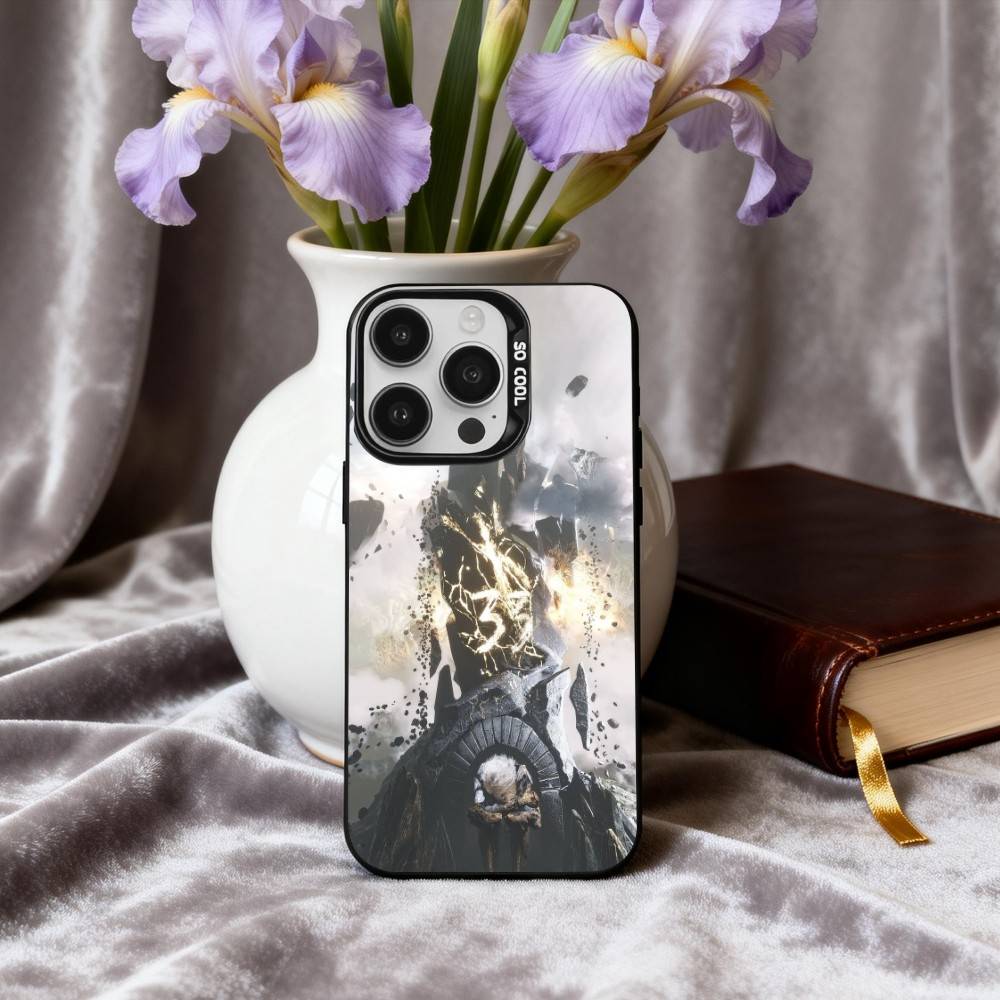 G-Game Clair O-Obscur E-Expedition 33 Phone Case For iPhone17,16,15,14,13,12,11 Plus,Pro Max Black Candy Silver Phone Case