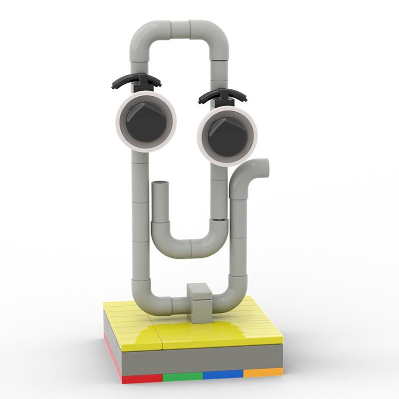 Buildmoc Creative Office Funny Clippy the Age Revealer World MOC Building Blocks Toys for Children Kids Gifts Toy 85PCS Bricks