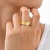 Luxury Love Heart Zircon Ring for Women,Waterproof Stainless Steel 3 Crystals Charm Ring, Wedding Engagement Fashion Jewelry