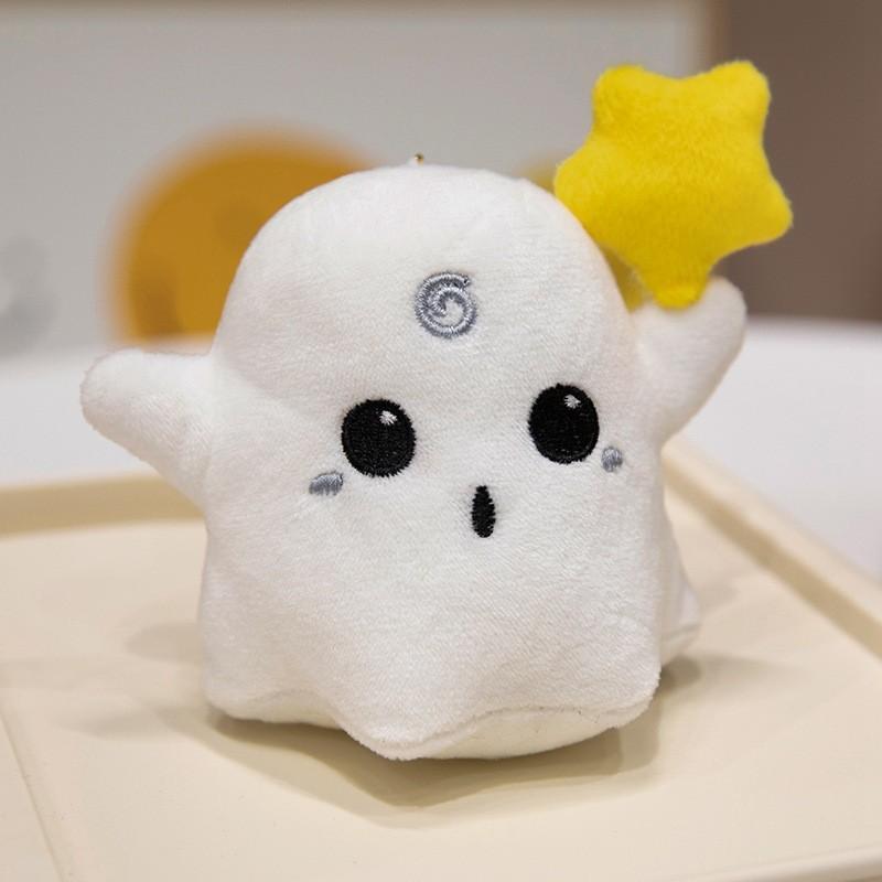 Charming Ghost Plush Backpack Accessory In Various Colors Soft And Cute Short Plush Toy