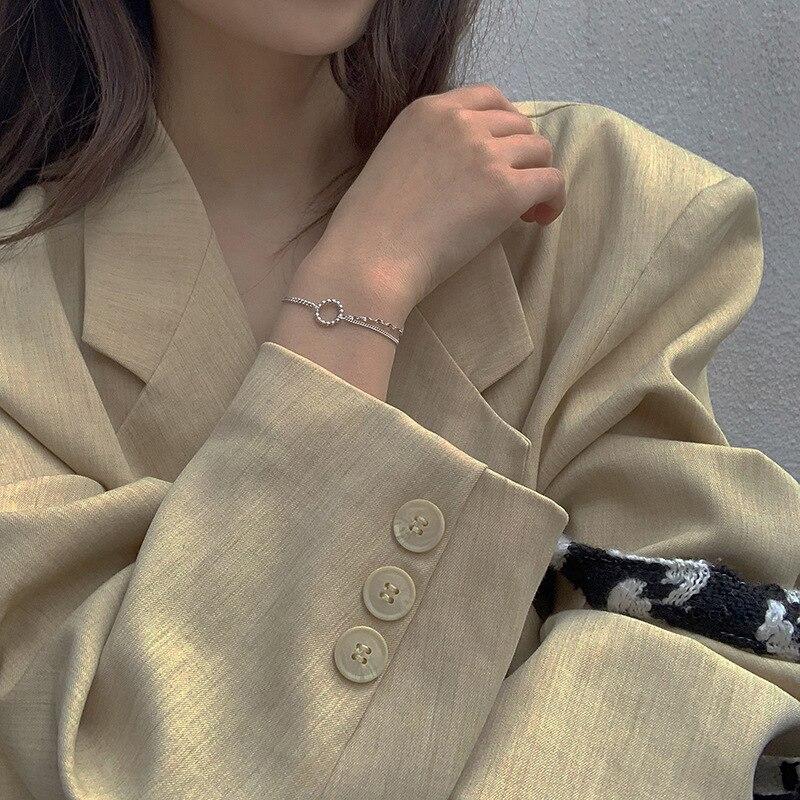 Fashion 925 Sterling Round Bead Charm Bracelet For Women Bracelet &Bangle Wedding Jewelry Sl329