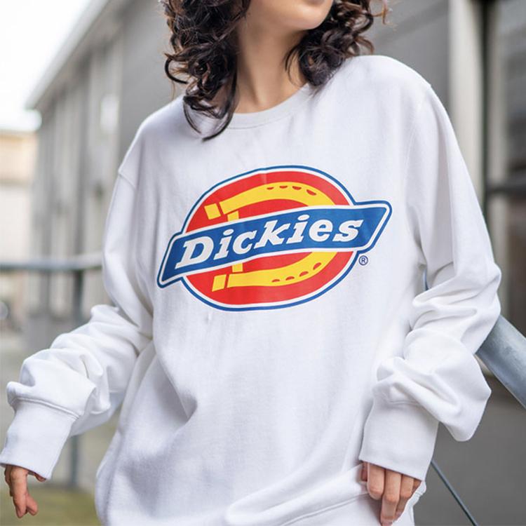 Dickies Logo Printed Crewneck Sweatshirt Unisex sweatshirt White DK007059C4D