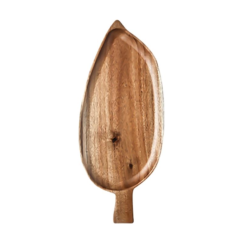 Japanese Inspires Wood Leaf Tray Serving Platter for Sushi and Snacks Dessert Presentation Plate Food Storage Platter 1