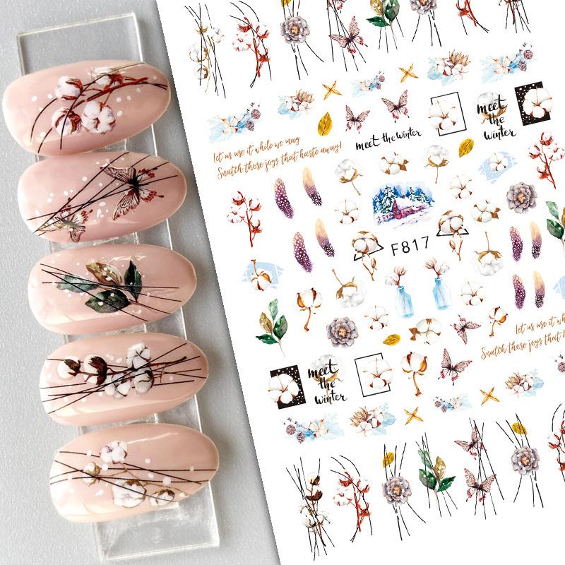 Zurück Kleber Aufkleber 3D Nagel Aufkleber Schwarz Weiß Geometrische Zeichnungen Designs Nagel Aufkleber Dekoration Für Nail Art Schönheit