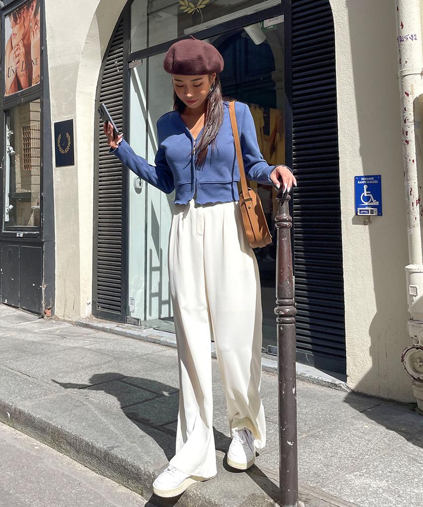 Ppaeppae Big Size Long Wide Pintuck Slacks