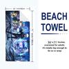Gojo Satoru Print Beach Towel, Large Soft Quick Dry Towel for Beach Camping Swimming