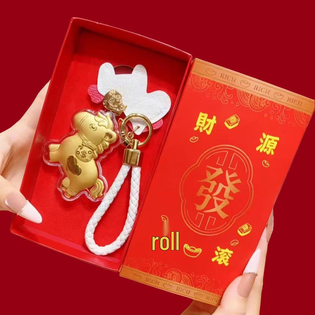 999 Reingold Jahr des Pferdes Handtaschenanhänger Schlüsselanhänger - Glücksgeschenk für Kunden