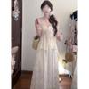 French Pure Desire Wind Sling Vest Top Lace Splicing Skirt Women's Design Dress Suit Summer