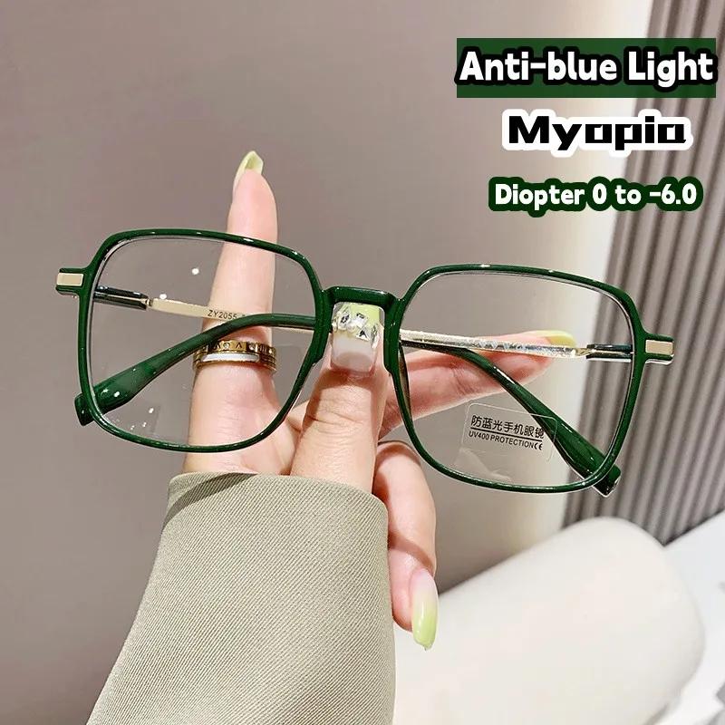 Nuovi occhiali da vista miopia alla moda per donne e uomini, occhiali da vista quadrati trasparenti, occhiali da vista retrò con diottrie negative, prescrizione ottica